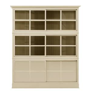 Vitrine Azjana Partiellement en pin massif - Beige clair