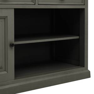 Sideboard Sollerön I Pinie massiv - Granit / Schwarz