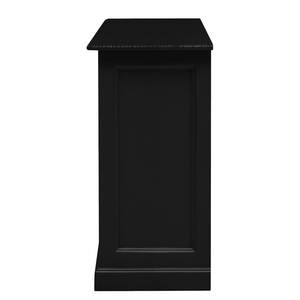 Commode Sollerön II Pin massif - Noir / Laiton