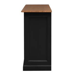 Sideboard Sollerön II Pinie massiv - Schwarz / Pinie Honig