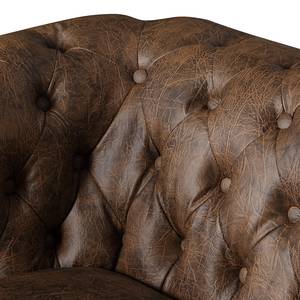 Fauteuil Kamaru Imitation cuir Marron chocolat