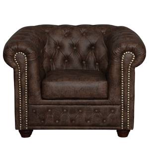 Fauteuil Kamaru Imitation cuir Marron bison