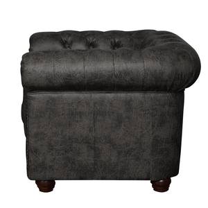 Fauteuil Kamaru Imitation cuir Noir