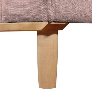 Hoekbank Greeneville structuurstof Mauve - Longchair vooraanzicht links