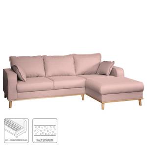 Ecksofa Greeneville Strukturstoff Mauve - Longchair davorstehend rechts