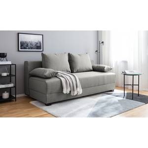 Boxspring-Schlafsofa Dingo Webstoff Luda: Grau