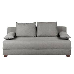 Boxspring-Schlafsofa Dingo Webstoff - Webstoff Luda: Grau