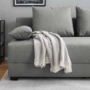 Boxspring-Schlafsofa Dingo Webstoff - Webstoff Luda: Grau