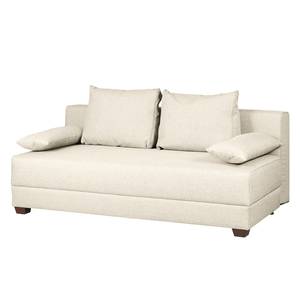 Boxspring-Schlafsofa Dingo Webstoff - Webstoff Luda: Creme