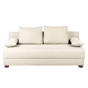 Boxspring-Schlafsofa Dingo Webstoff - Webstoff Luda: Creme