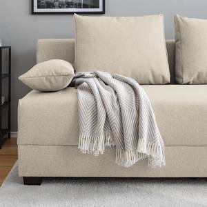 Boxspring-Schlafsofa Dingo Webstoff - Webstoff Luda: Creme