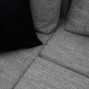 Canapé d'angle Inywa Avec fonction couchage - Tissu structuré - Gris - Méridienne montable à gauche ou à droite