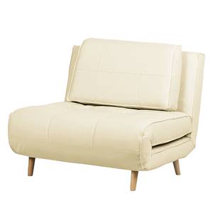 Fauteuil convertible Rovigo Cuir synthétique creme - Crème