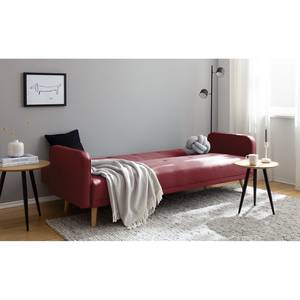 Canapé convertible Daru I Tissu - Tissu Nims: Rouge foncé