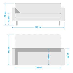 Canapé convertible Daru I Tissu - Tissu Nims: Rouge foncé