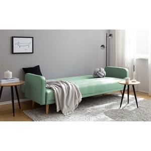 Canapé convertible Daru I Tissu - Tissu Nims: Gris menthe