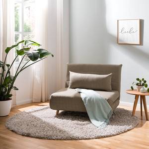 Fauteuil convertible Ösmo -Tissu Tissu - Gris sable