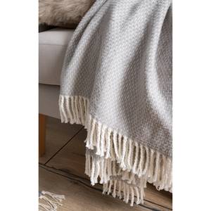 Plaid Zen Tissu - Gris lumineux