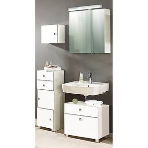 Set mobili da bagno Montreal (3 pezzi) Bianco lucido