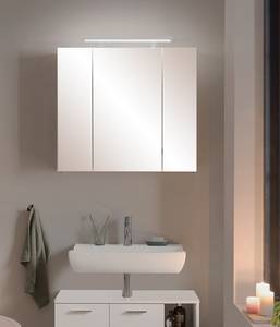 Armoire avec miroir Dusty I Blanc brillant - Largeur : 80 cm