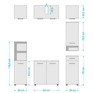 Badezimmer-Set Negril (4-teilig) Mattweiß