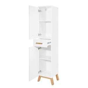 Armoire colonne Venlo Blanc brillant / Chêne