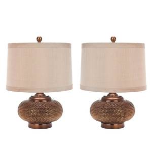 Lampada da tavolo Alexis (set da 2) Color rame/Beige