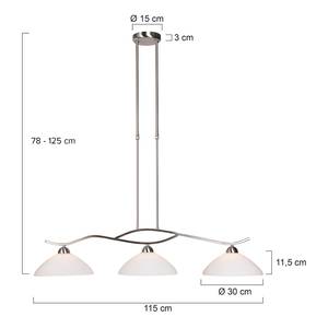 Hanglamp Capri 3 lichtbronnen mat nikkelkleurig