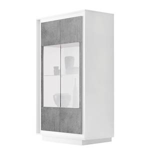 Vitrine Forenza Imitation béton / Blanc