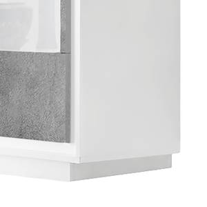 Vitrine Forenza Imitation béton / Blanc