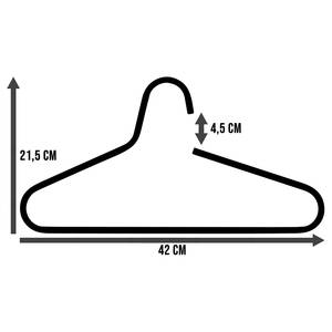 Kleiderbügel Trish (5er-Set) Nickel