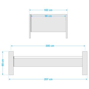 Lit Steens for Kids MDF, vernis blanc - Blanc