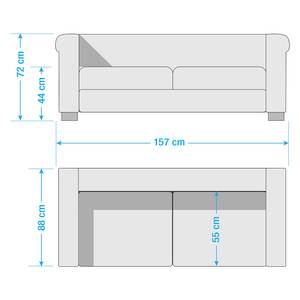 Sofa Torquay (2-Sitzer) Antiklederoptik Dunkelbraun - Dunkelbraun