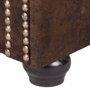 Fauteuil Torquay Aspect vieux cuir marron foncé - Marron foncé