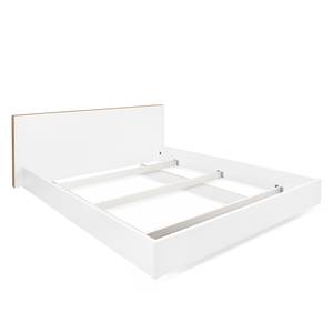 Lit Float Blanc - Blanc / Marron clair - 160 x 200cm