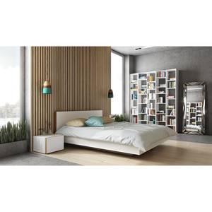 Bed Float wit - Wit/lichtbruin - 180 x 200cm