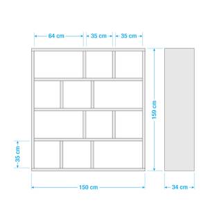 Regal Berlin Walnuss - 150 x 159 cm