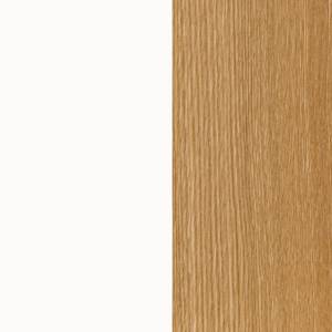Étagère Wind I Blanc mat / Contreplaqué de bois de chêne véritable - Blanc / Chêne