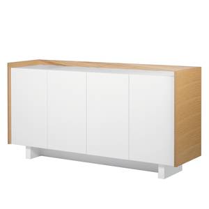 Buffet Skin Blanc mat / Contreplaqué de bois de chêne véritable