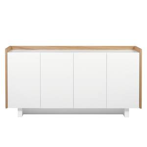 Buffet Skin Blanc mat / Contreplaqué de bois de chêne véritable