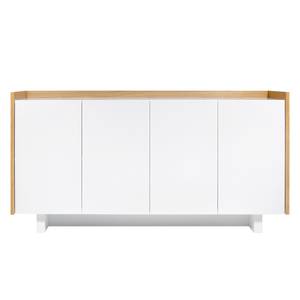 Buffet Skin Blanc mat / Contreplaqué de bois de chêne véritable