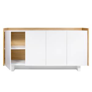 Buffet Skin Blanc mat / Contreplaqué de bois de chêne véritable