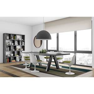 Table extensible Thornton (extensible) - Imitation béton / Noir matt