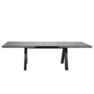 Eettafel Thornton (met uitschuiffunctie) (met uitschuiffunctie) - betonnen look/ mat zwart