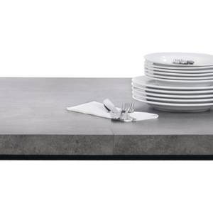 Eettafel Thornton (met uitschuiffunctie) (met uitschuiffunctie) - betonnen look/ mat zwart