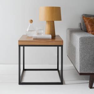 Table d'appoint Prairie Placage noyer véritable / Noir