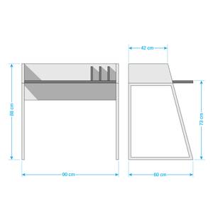 Bureau Volga walnotenhout/zwart - Walnoothoutkleurig/Zwart