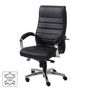 Chefsessel TD Luxe Echtlederbezug - schwarz