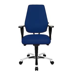 Bürodrehstuhl Sitness 30 Kunstfaser / Aluminium - Royalblau / Schwarz