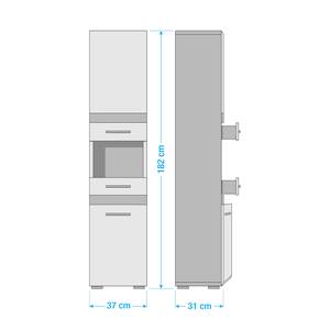 Hochschrank Unum Eiche San Remo Dekor/Weiß